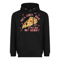 Black you'll always have a pizza my heart Heavyweight Hoodie - MaliasSmallBusiness