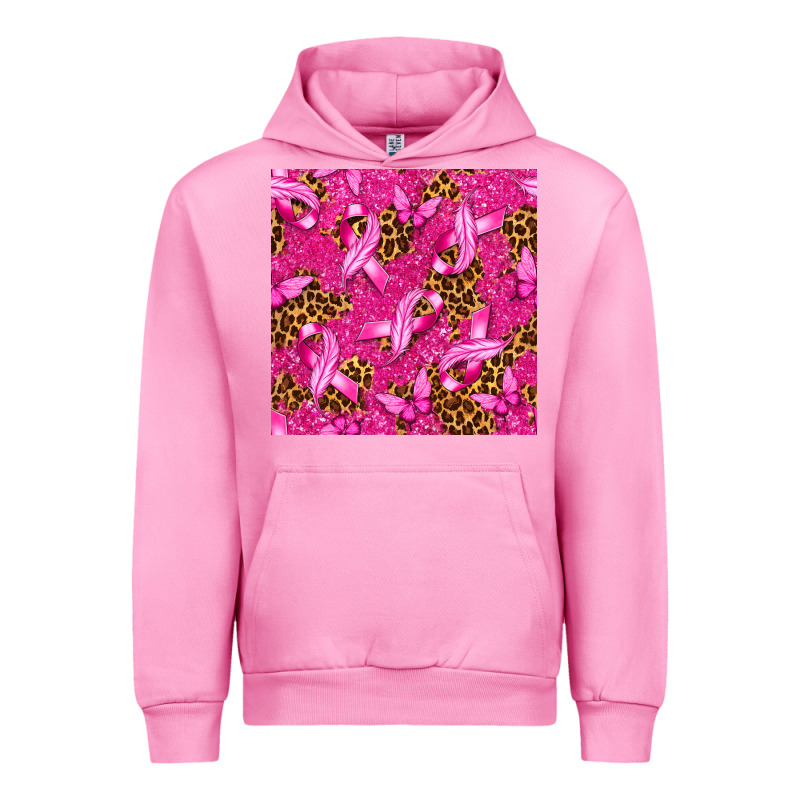 Breast Cancer With Ribbon And Butterfly Seamless P Urban Hoodie by texasbilliewilder | Teevron
