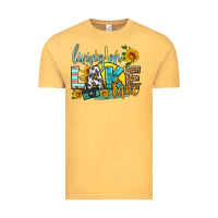Vintage Mustard living on lake time Vintage Tee - HRA Design Shop
