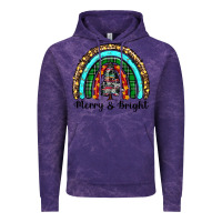 Cloud Purple merry and bright rainbow christmas Vintage Hoodie - RanaPortraitStore