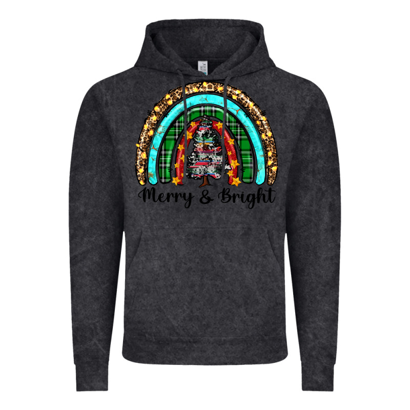Merry And Bright Rainbow Christmas Vintage Hoodie by RanaPortraitStore | Teevron