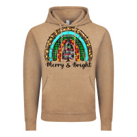 Vintage Coffee merry and bright rainbow christmas Vintage Hoodie - RanaPortraitStore
