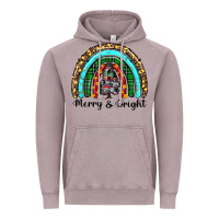Vintage Zinc merry and bright rainbow christmas Vintage Hoodie - RanaPortraitStore