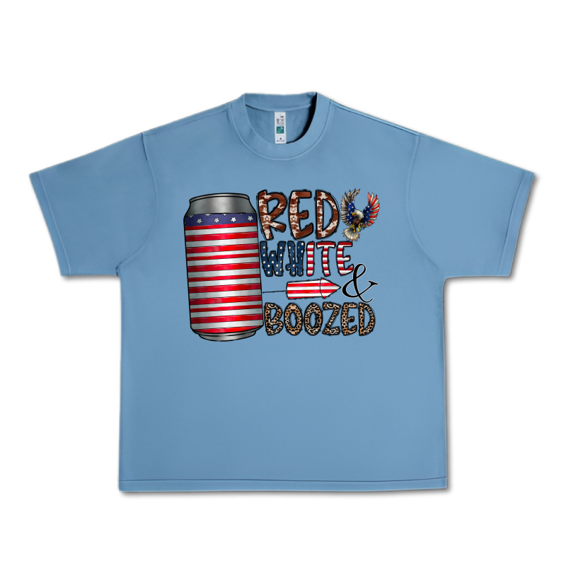 Red White  Boozed Urban Heavy Tee by CowhideDigitalArt | Teevron