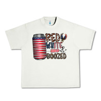 Pistachio red white  boozed Urban Heavy Tee - CowhideDigitalArt