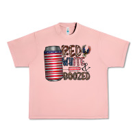Salmon red white  boozed Urban Heavy Tee - CowhideDigitalArt