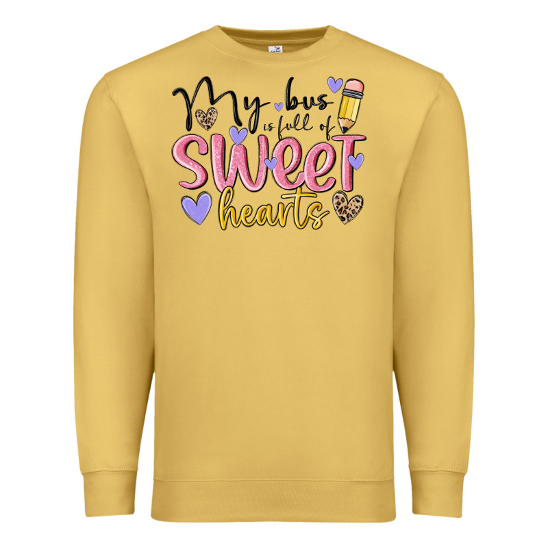 My Bus Full Of Sweet Hearts Premium Sweatshirt by MaliasSmallBusiness | Teevron