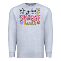 Heather Grey my bus full of sweet hearts Premium Sweatshirt - MaliasSmallBusiness