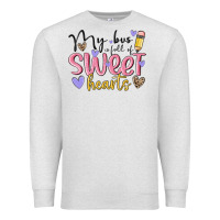 Oatmeal Heather my bus full of sweet hearts Premium Sweatshirt - MaliasSmallBusiness