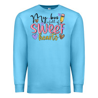 Ocean Blue my bus full of sweet hearts Premium Sweatshirt - MaliasSmallBusiness