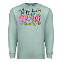 Seafoam my bus full of sweet hearts Premium Sweatshirt - MaliasSmallBusiness