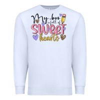 White my bus full of sweet hearts Premium Sweatshirt - MaliasSmallBusiness