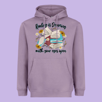 Reading Is Dreaming With Your Eyes Open Heavyweight Hoodie Designed By Maliassmallbusiness