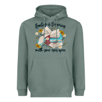 Sage reading is dreaming with your eyes open Heavyweight Hoodie - MaliasSmallBusiness