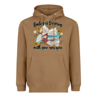 Toasted Coconut reading is dreaming with your eyes open Heavyweight Hoodie - MaliasSmallBusiness