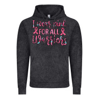 Vintage Black i wear pink for all warriors Vintage Hoodie - JahusDesignShop