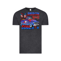 Vintage Black American heart southern soul truck 4th of july Vintage Tee - CowGirlArtShop