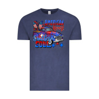 Vintage Denim American heart southern soul truck 4th of july Vintage Tee - CowGirlArtShop