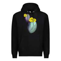 Black Opunthia Santa Rita Cactus Premium Hoodie - LillyAllenDesigns