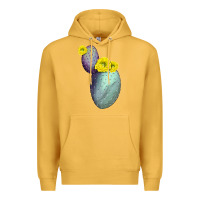 Mustard Opunthia Santa Rita Cactus Premium Hoodie - LillyAllenDesigns