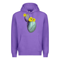Purple Opunthia Santa Rita Cactus Premium Hoodie - LillyAllenDesigns