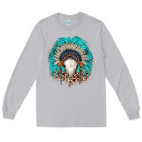 Moon Dust bull skull indian headdress Long Sleeve Tee - JahusDesignShop