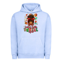 Pigment Grape Ice Santa's Favorite Dental Squad Afro Messy Bun Urban Hoodie - texasbilliewilder