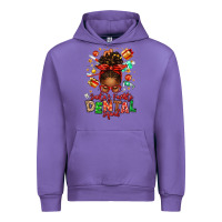 Tulip Santa's Favorite Dental Squad Afro Messy Bun Urban Hoodie - texasbilliewilder