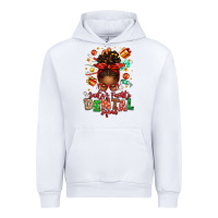 White Santa's Favorite Dental Squad Afro Messy Bun Urban Hoodie - texasbilliewilder
