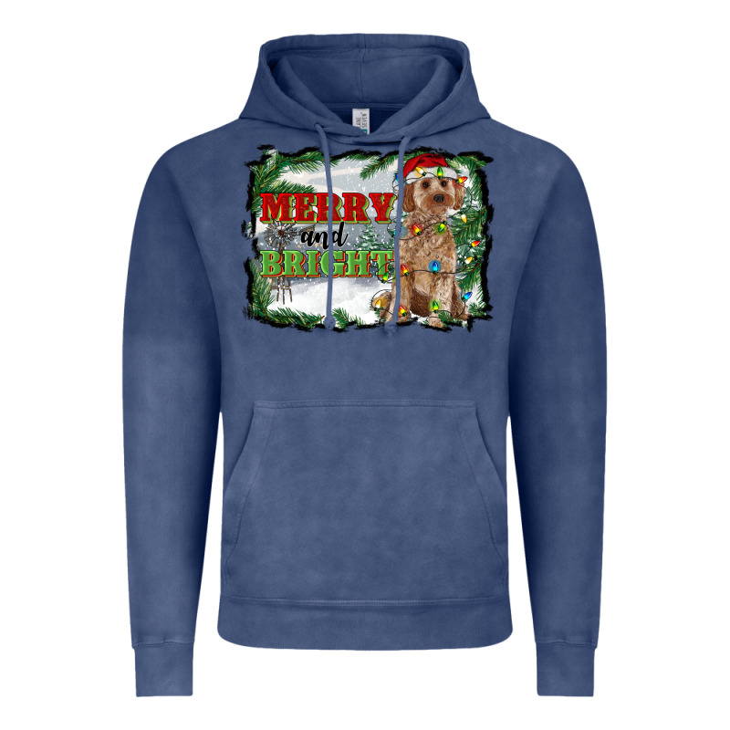Merry And Bright Cockapoo Vintage Hoodie by RanaPortraitStore | Teevron