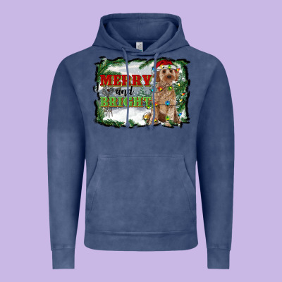 Merry And Bright Cockapoo Vintage Hoodie Designed By Ranaportraitstore