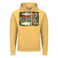 Vintage Mustard merry and bright cockapoo Vintage Hoodie - RanaPortraitStore