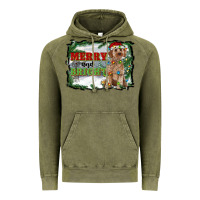 Vintage Olive merry and bright cockapoo Vintage Hoodie - RanaPortraitStore