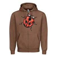 Chestnut ladybug Zipper Hoodie - BarkalooDesign