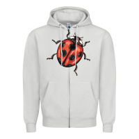 Dove Grey ladybug Zipper Hoodie - BarkalooDesign