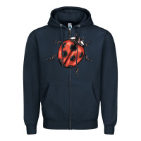 Navy ladybug Zipper Hoodie - BarkalooDesign