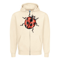 Sandshell ladybug Zipper Hoodie - BarkalooDesign