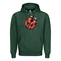 Sports Green ladybug Zipper Hoodie - BarkalooDesign