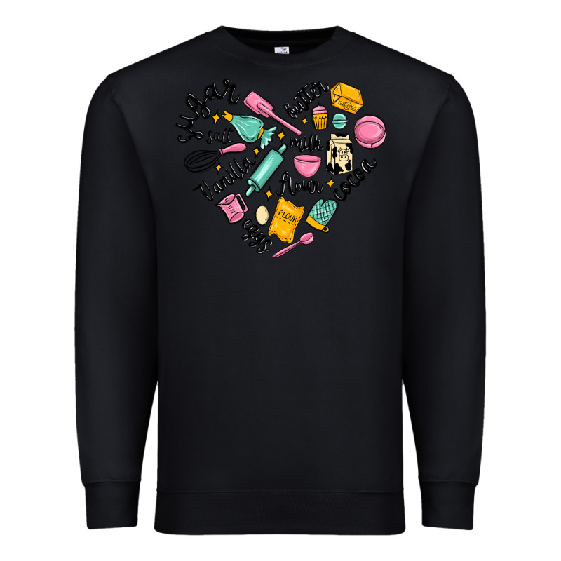 Vanilla Eggs Sugar Cocoa And Kitchen Heart Premium Sweatshirt by MaliasSmallBusiness | Teevron