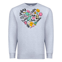 Heather Grey vanilla eggs sugar cocoa and kitchen heart Premium Sweatshirt - MaliasSmallBusiness