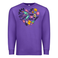 Purple vanilla eggs sugar cocoa and kitchen heart Premium Sweatshirt - MaliasSmallBusiness