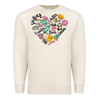 Sandshell vanilla eggs sugar cocoa and kitchen heart Premium Sweatshirt - MaliasSmallBusiness