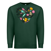 Sports Green vanilla eggs sugar cocoa and kitchen heart Premium Sweatshirt - MaliasSmallBusiness