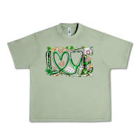 Oil Green st.patricks love nurse Urban Heavy Tee - RacoonDesign