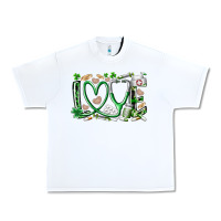 White st.patricks love nurse Urban Heavy Tee - RacoonDesign