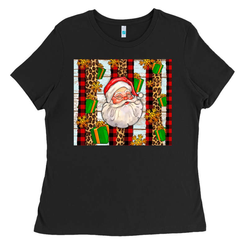 Santa With Gifts Ladies Tee by AdoDesignShop | Teevron