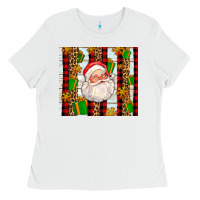 White santa with gifts Ladies Tee - AdoDesignShop