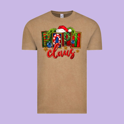 Christmas Popi Claus Vintage Tee Designed By Fadigitalartstudio
