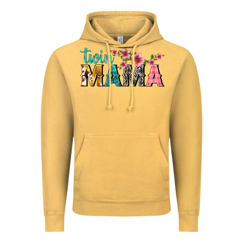 Twin Mama With Flowers Vintage Hoodie by texasbilliewilder | Teevron
