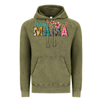 Vintage Olive twin mama with flowers Vintage Hoodie - texasbilliewilder